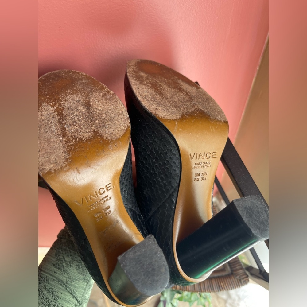 Vince Embossed Leather Python Boot Size 7.5 - image 3